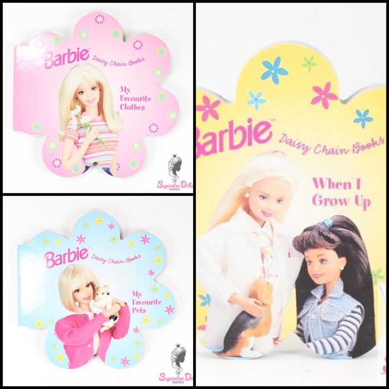 3 X 1999 Licensed Barbie "Daisy Chain" Book LOT 3 X 1999 Licensed Barbie "Daisy Chain" Book LOT