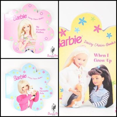 3 X 1999 Licensed Barbie &quot;Daisy Chain&quot; Book LOT