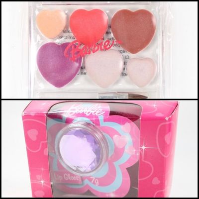 2011 Licensed Barbie Lip Gloss &amp; Makeup Pallet SET