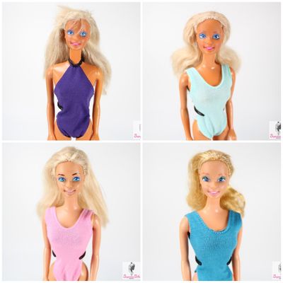 4 X 80&#39;s Superstar Era Barbie Doll LOT