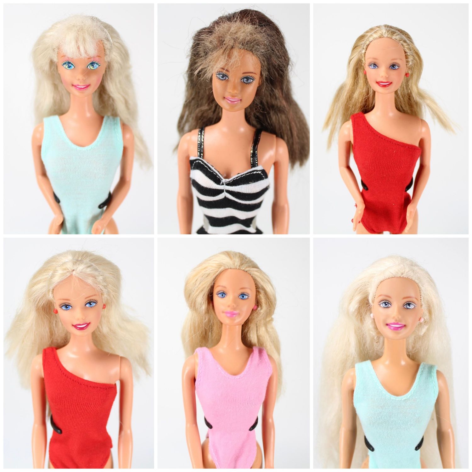 6 X 90&#39;s Late 90&#39;s/2000&#39;s Era Barbie Doll LOT