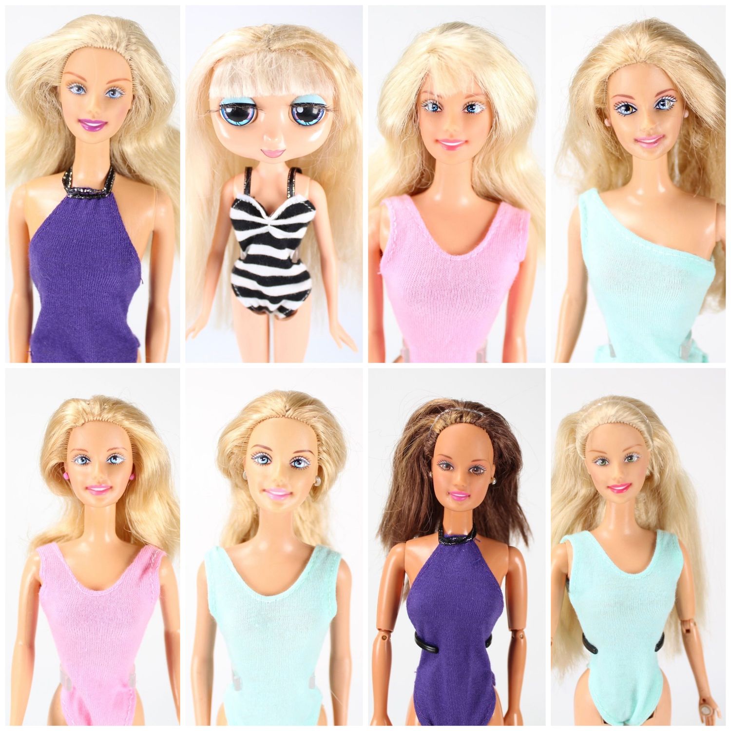8 X 90&#39;s Late 90&#39;s/2000&#39;s Era Barbie Doll LOT