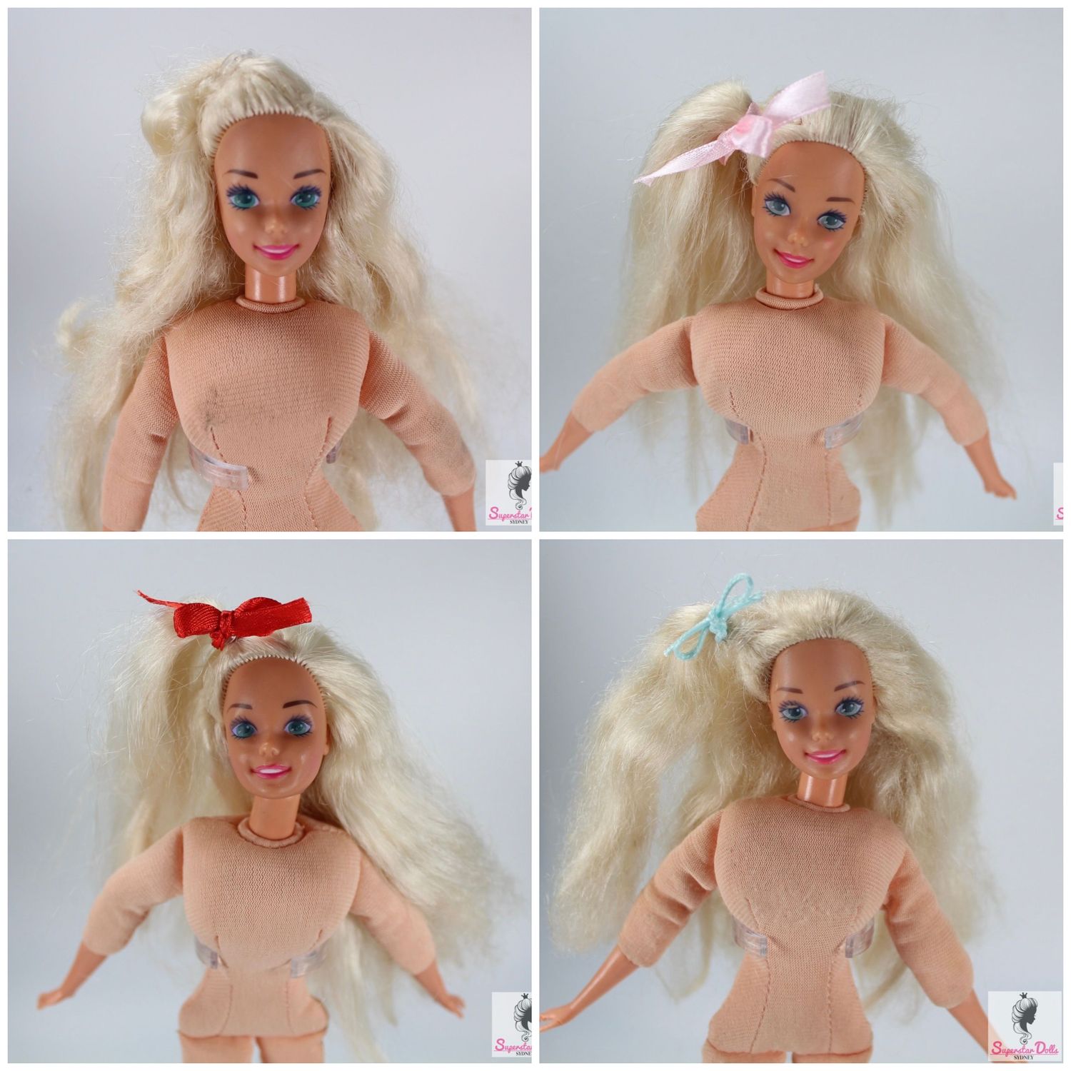 4 X 1993 &quot;Bedtime&quot; Barbie Doll LOT