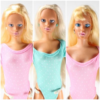 3 X Vintage 1980&#39;s Lanard Toys &quot;Jet Setters&quot; 17.5&quot; Fashion Doll LOT