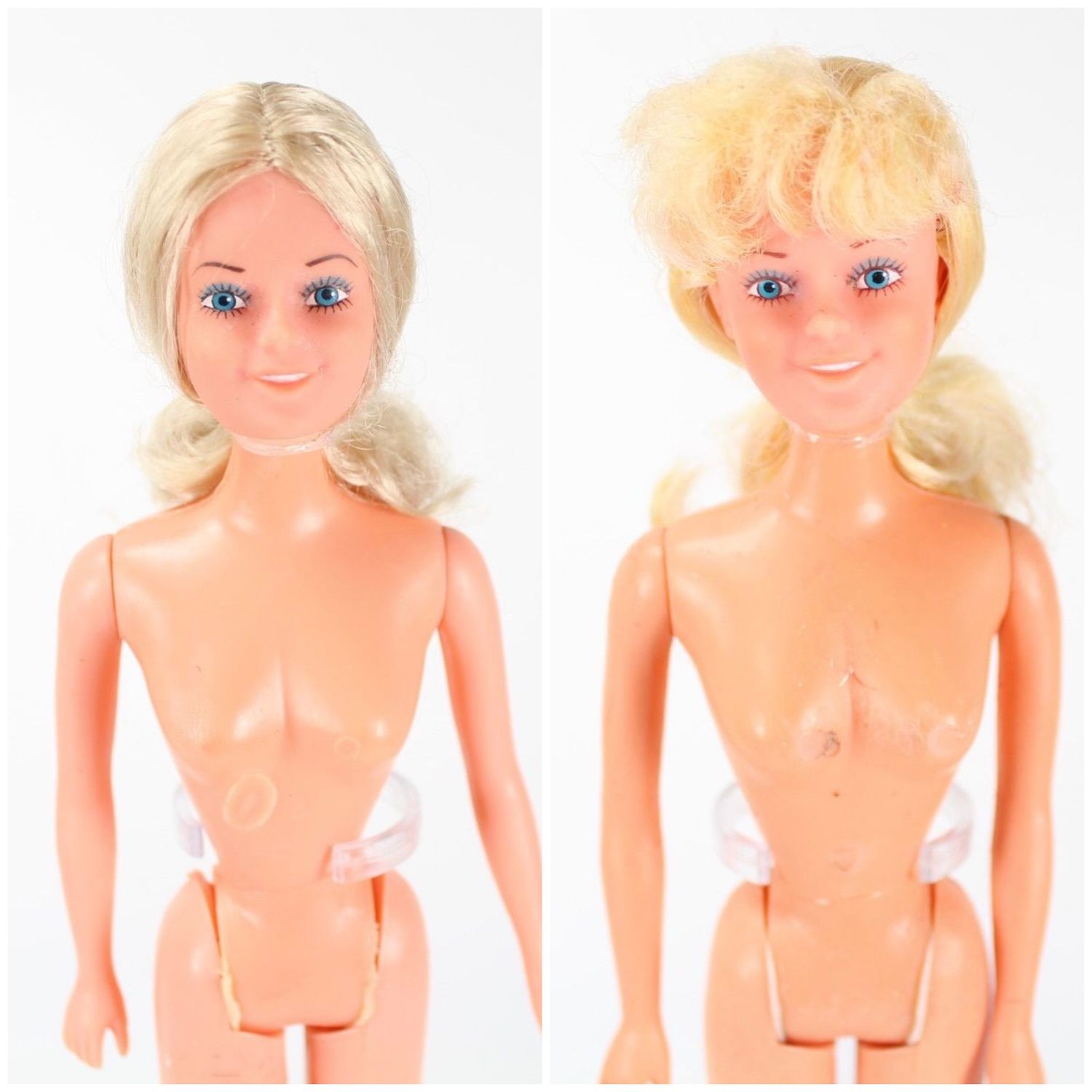 2 X Vintage 70&#39;s/80&#39;s Era Uneeda Princess Hong Kong NUDE Clone Doll LOT