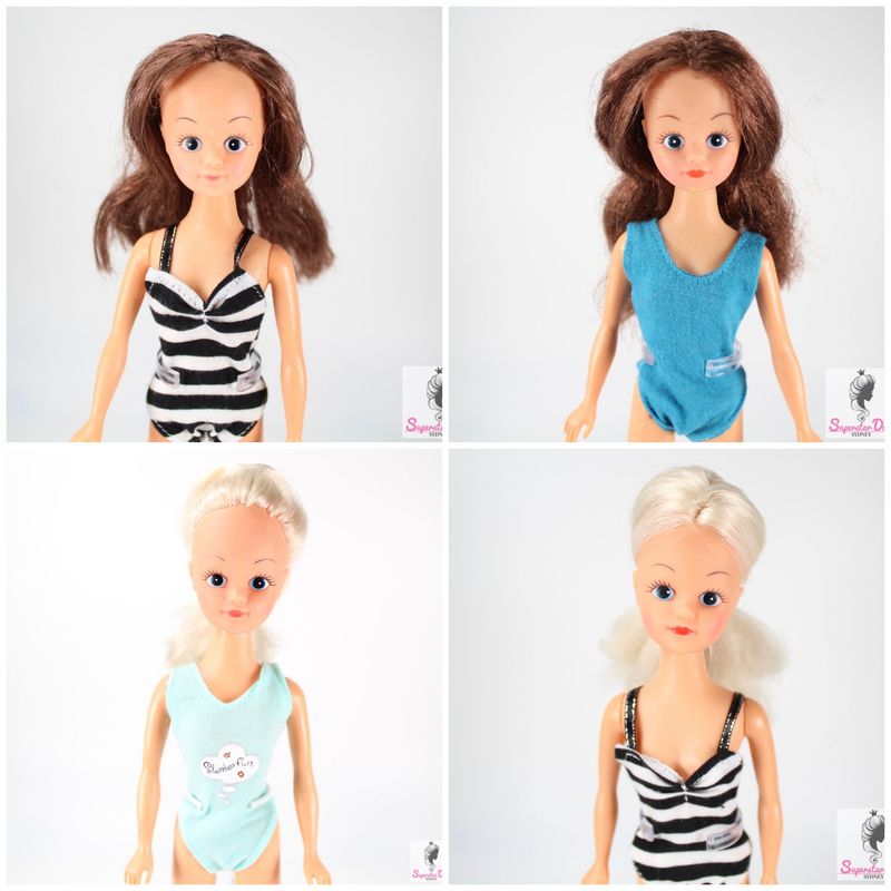 4 X Vintage 1960&#39;s European Pedigree Sindy Hong Kong (Clone?) Doll LOT