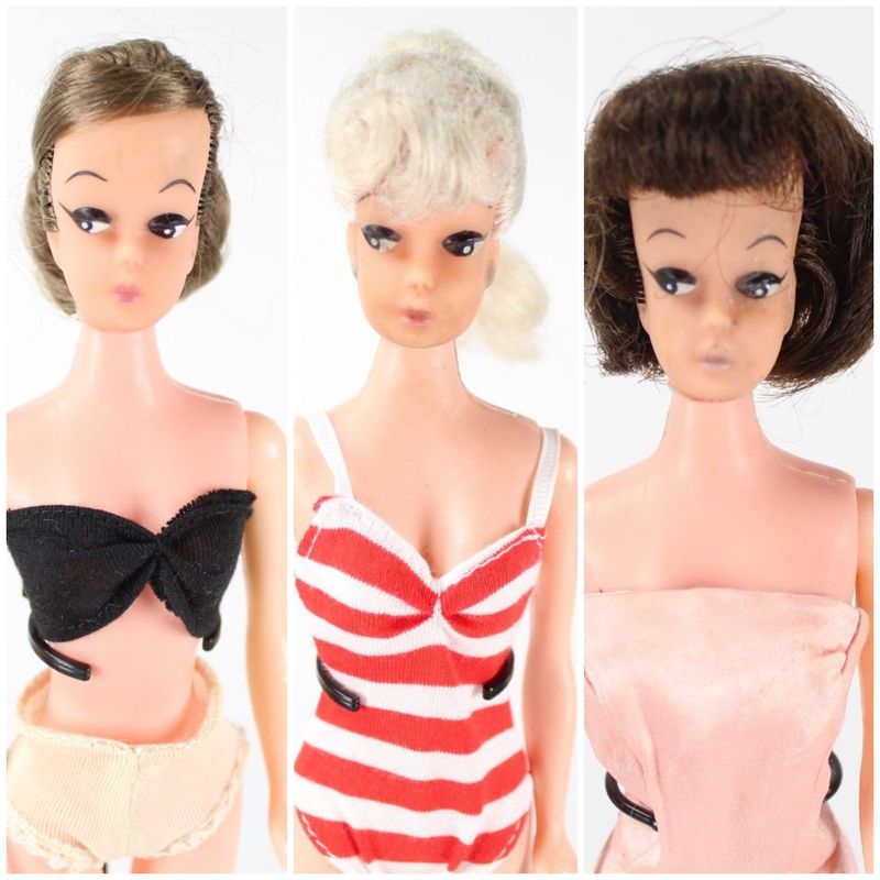 3 X Vintage 1950&#39;s/60&#39;s Camay &quot;#1 Barbie/Bild Lili&quot; Clone Doll LOT