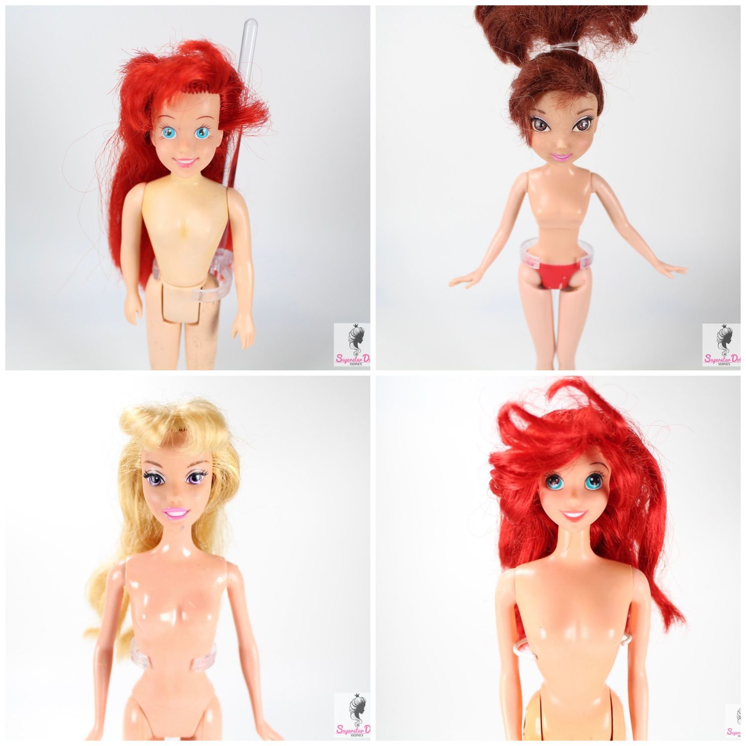 4 x Nude Disney Dolls LOT