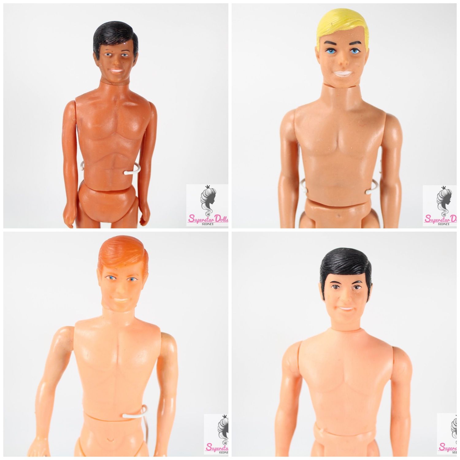 4 X Vintage Ken/G.I Joe Hong Kong Clone LOT