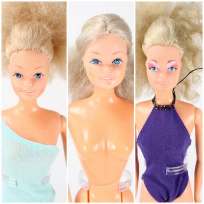 3 X 1985 Multi Toys: &quot;Superstar&quot; Barbie Clone Doll LOT
