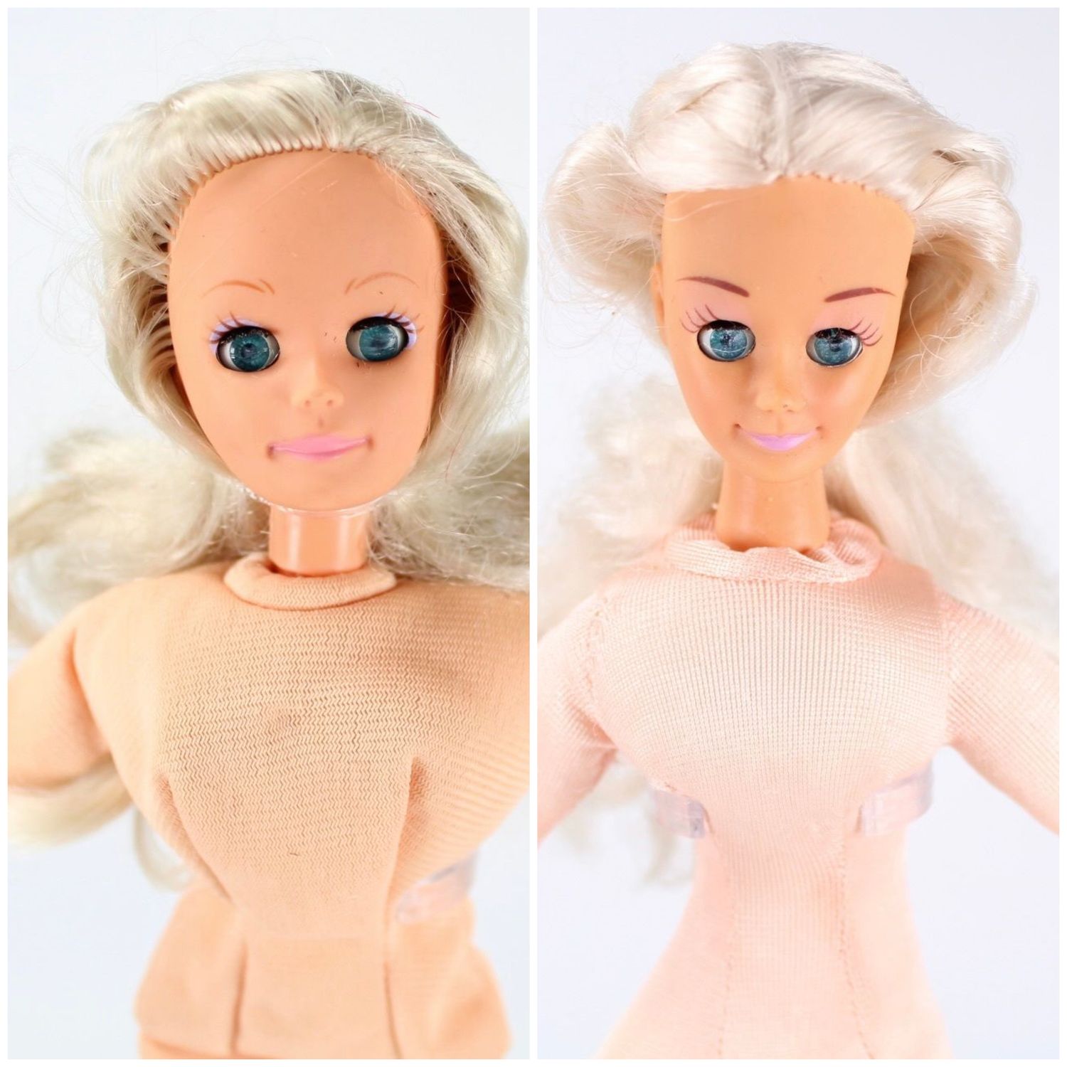 2 X Vintage 90&#39;s Era &quot;Bedtime&quot; Barbie Clone Doll LOT