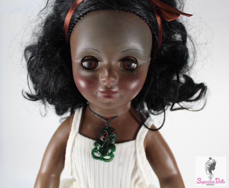 Vintage 1950&#39;s &quot;18C: Indigenous&quot; 16&quot; English Vinyl Toddler Doll by Palitoy