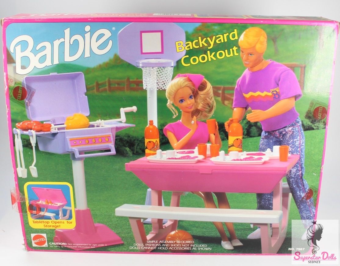 1991 &quot;Backyard Cookout&quot; Barbie Doll Furniture