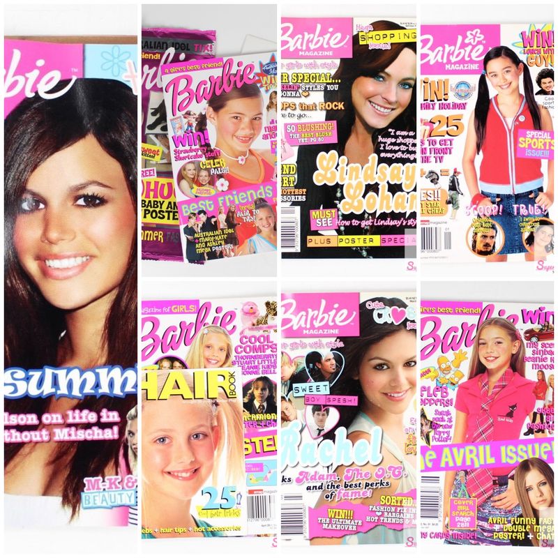 7 X 2000&#39;s Era Australian Barbie Magazines LOT