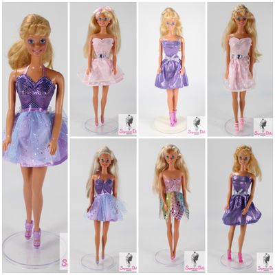 7 X 80&#39;s &amp; 90&#39;s Era &quot;My First&quot; Straight Legged Barbie Dolls in Clone Fashions