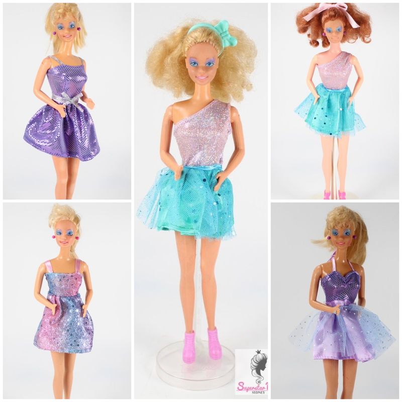 5 x 1985/86 &quot;Barbie &amp; The Rockers&quot; Barbie Dolls LOT