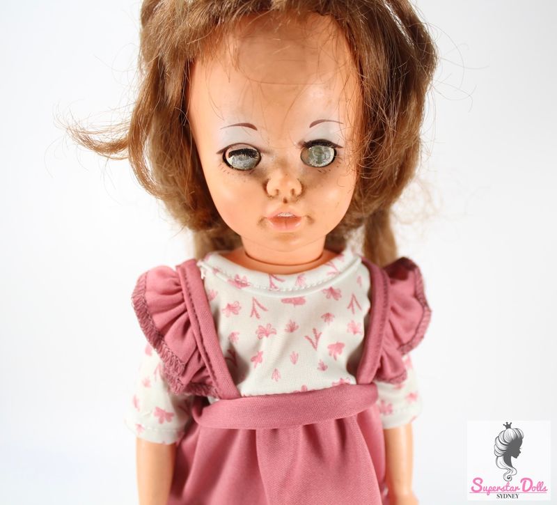 Vintage 1960&#39;s70&#39;s 14&quot; Crying Toddler Doll by Estrella Brazil