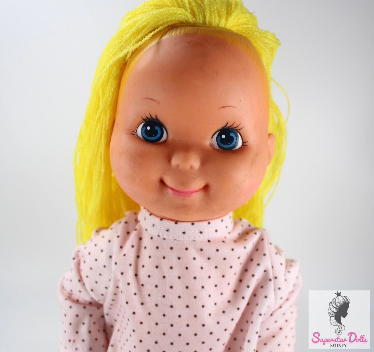 Vintage 1980 "Pretty Cut & Grow" 13" Toddler Doll by Gabriel img