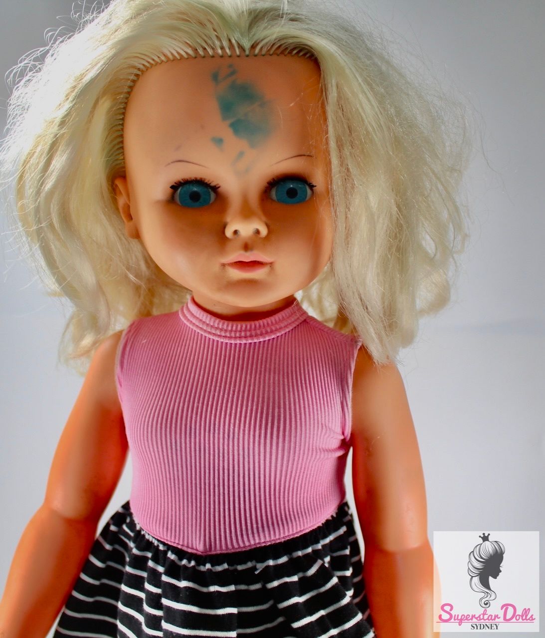 Vintage 23&quot; English Toddler Doll by Palitoy