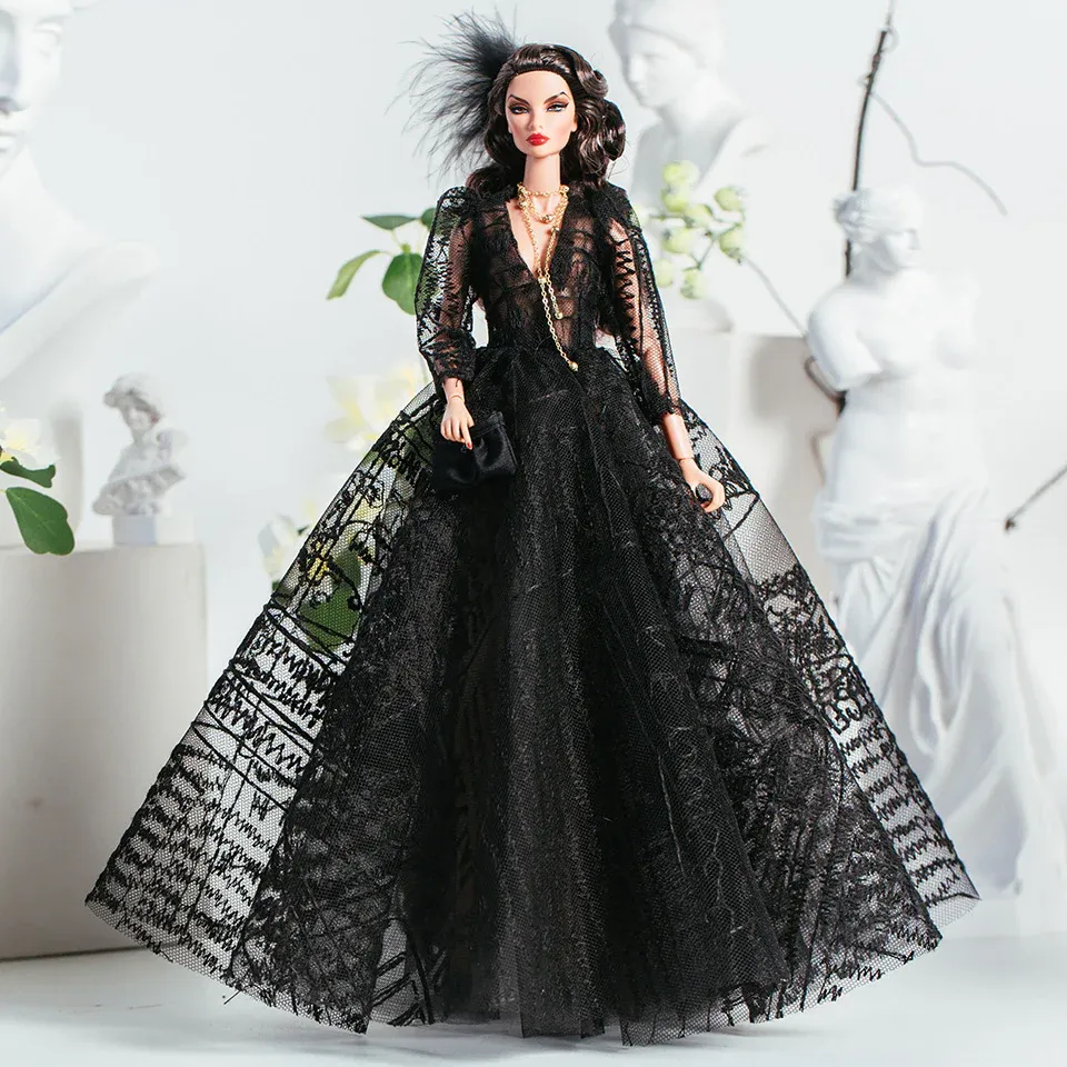 PRE-ORDER: &quot;Black Elegance&quot; Fashion Set for 11.5-12.5&quot; Fashion Dolls-Y80