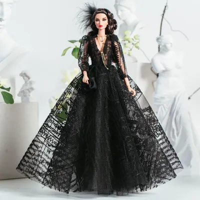 PRE-ORDER: "Black Elegance" Fashion Set for 11.5-12.5" Fashion Dolls-Y80