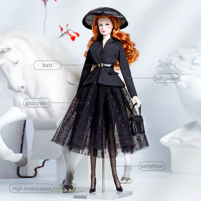 PRE-ORDER: &quot;Black Attitude &quot; Fashion Set for 11.5-12.5&quot; Fashion Dolls-Y184+P21+P24