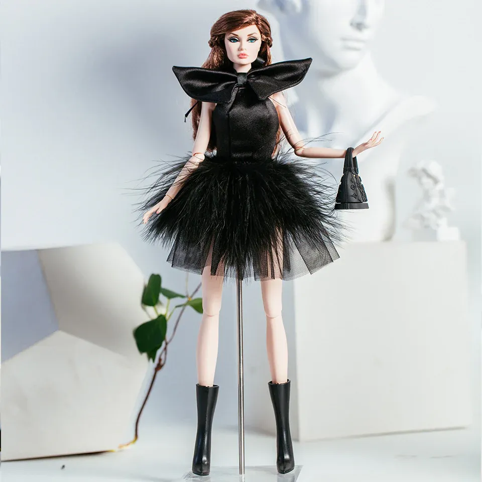 PRE-ORDER: "Black Elegance" Fashion Set for 1:6/11.5-12.5" Fashion Dolls-Y79 img
