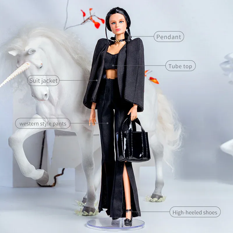 PRE-ORDER: &quot;Black Attitude &quot; Fashion Set for 11.5-12.5&quot; Fashion Dolls-Y183+P20