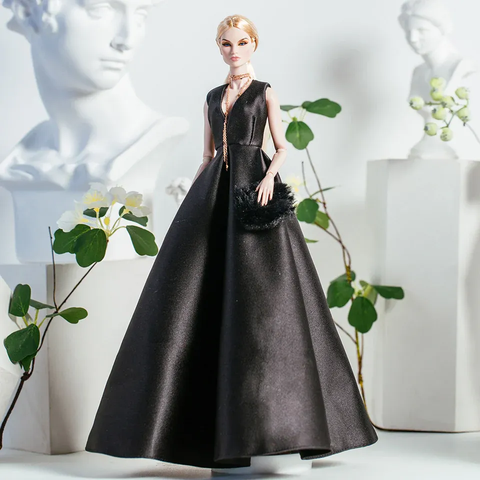 PRE-ORDER: "Black Elegance" Fashion Set for 1:6/11.5-12.5" Fashion Dolls-Y77 img