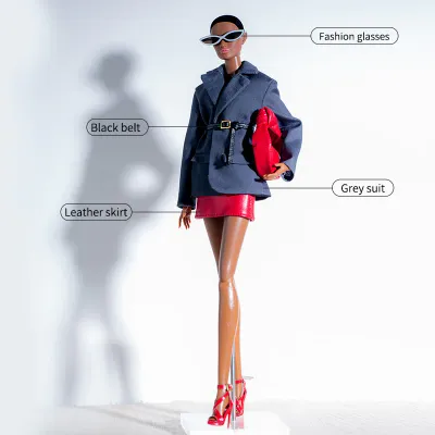 IN-STOCK NOW: "Cool Girl" Fashion Set + Hand Made Shoes for 11.5-12.5" Fashion Dolls-Y215+P30+P33