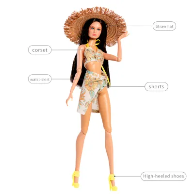 IN-STOCK NOW:  "Romantic Beach Bikini" Fashion Set for 11.5-12.5" Fashion Dolls-Y188