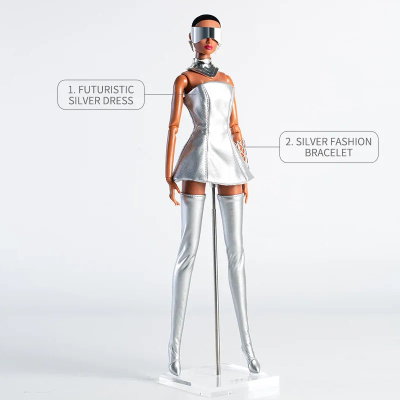 "Cool Girl" Fashion Set + Hand Made Boots for 11.5-12.5" Fashion Dolls-Y260+P96+P95+P49