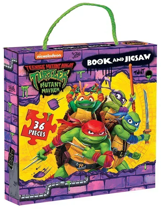 Teenage Mutant Ninja Turtles (TNMT) "Mutant Mayhem" Book &amp; Jigsaw Puzzle