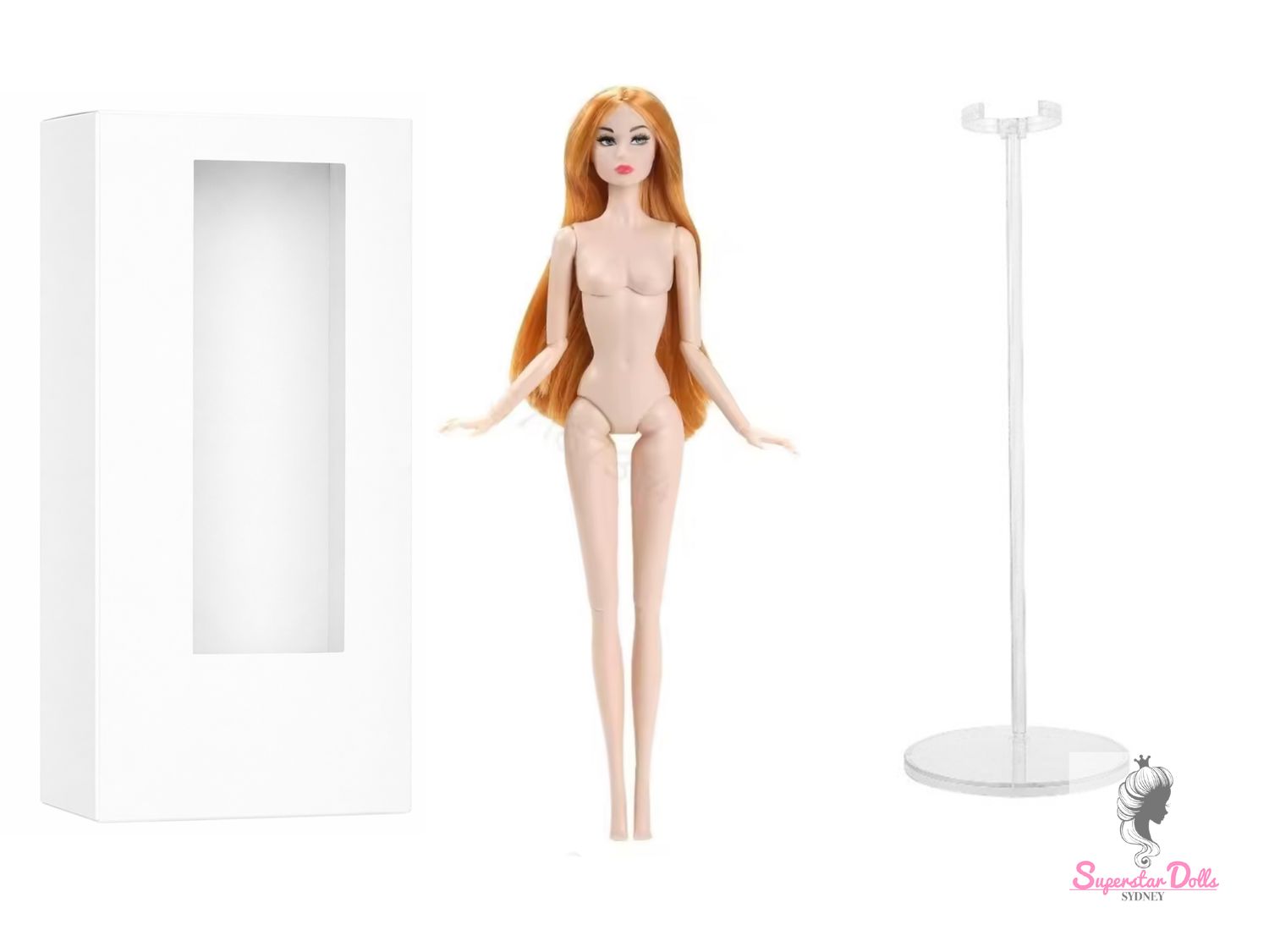 PRE-ORDER: 2026 12.5" "Poppette" Nude Articulated Fashion Doll with Box &amp; Stand