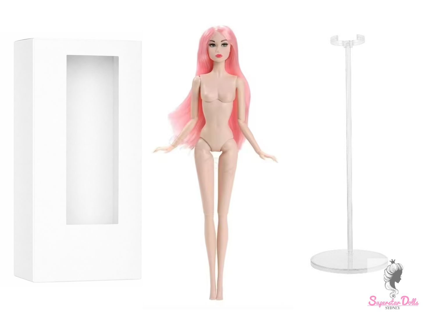 PRE-ORDER: 2026 12.5" "Poppette" Nude Articulated Fashion Doll with Box &amp; Stand