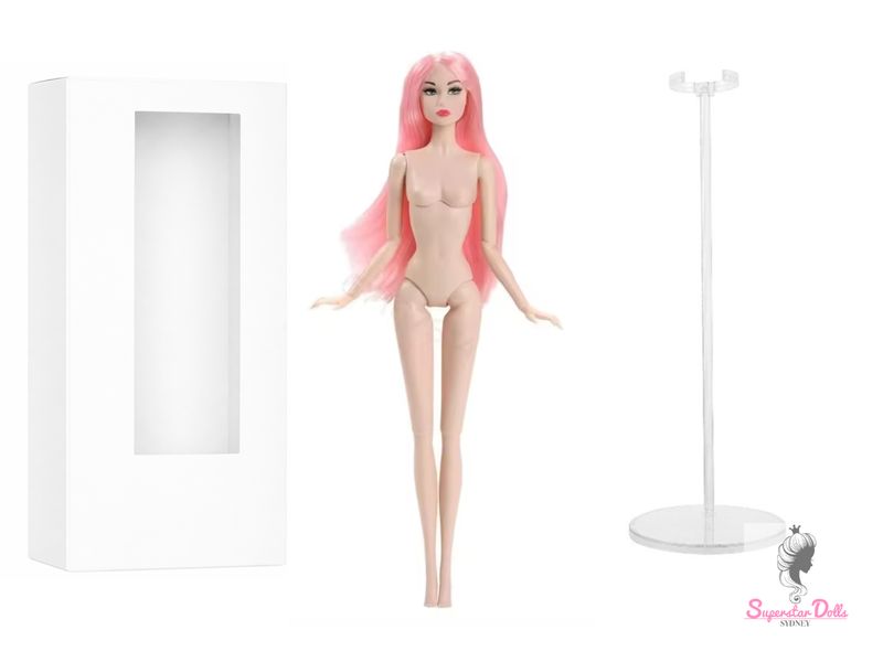 PRE-ORDER: 2026 12.5" "Poppette" Nude Articulated Fashion Doll with Box &amp; Stand