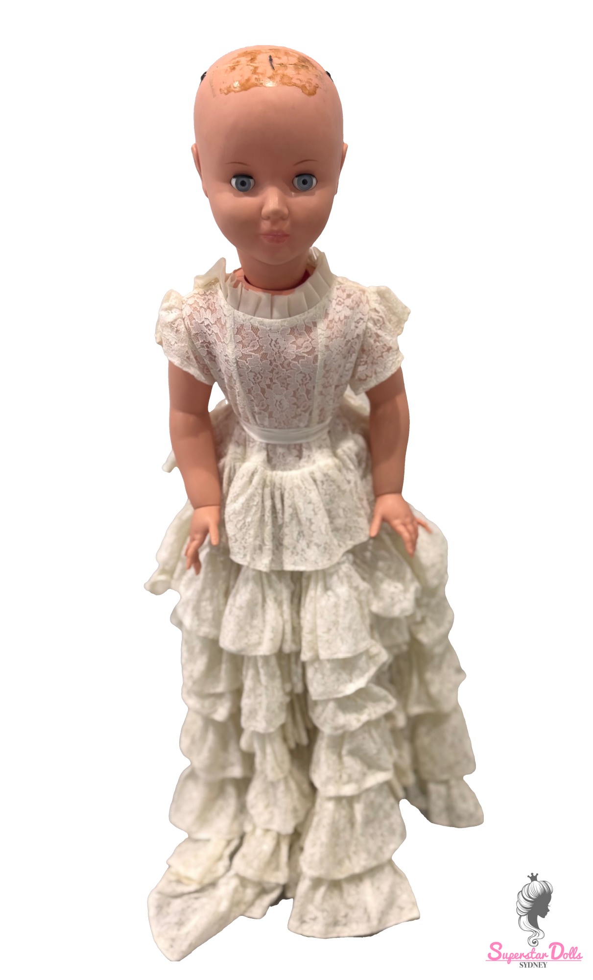Vintage 1960 Ideal Patty Play Pa Life-Sized 35" Walker Hard Plastic CLONE Toddle img