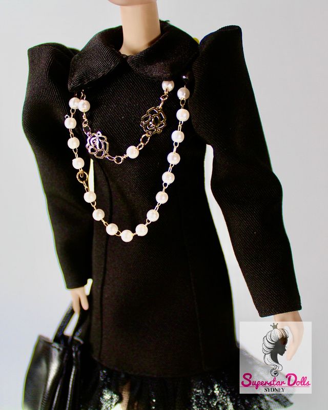 Xian Xian "Black Attitude " Fashion Set for Barbie/Integrity Toys &amp; Similar Fashion Dolls-Y182+P24