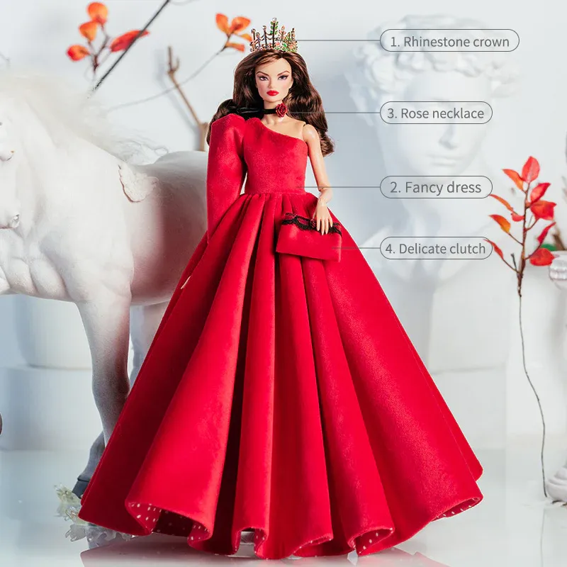 Xian Xian "Red Elegance" Fashion Set for 16/11.5-12.5" Fashion Dolls-Y121+P74 img
