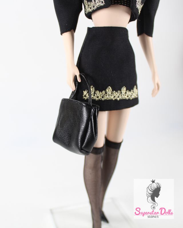 Xian Xian  "Black Attitude " Fashion Set for Barbie/Integrity Toys &amp; Similar Fashion Dolls-Y180+P24