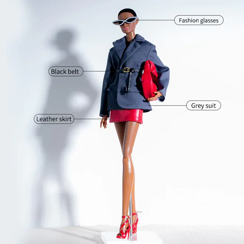 Xian Xian "Cool Girl" Fashion Set + Hand Made Shoes for 11.5-12.5" Fashion Dolls img