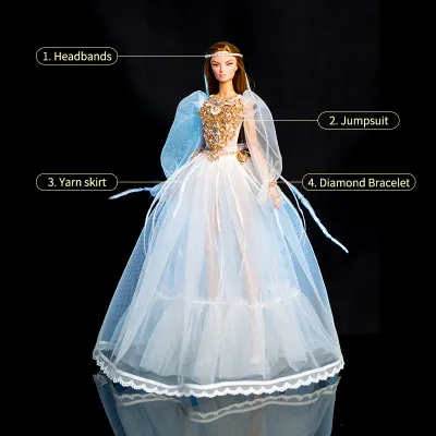 Xian Xian"White Ballet Fairy" Fashion Set for 16/11.5-12.5" Fashion Dolls Y241