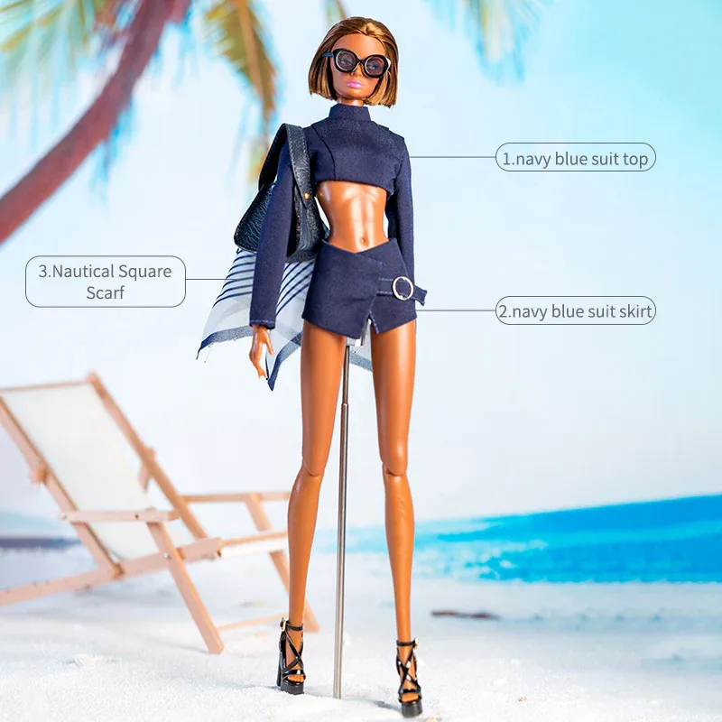 PRE-ORDER: &quot;Navigation&quot; Fashion Set + Hand Made Shoes for 1:6/11.5-12.5&quot; Fashion Dolls Y2453+P79+P36