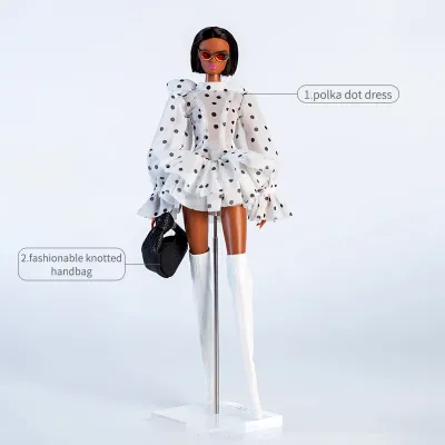 IN-STOCK NOW: "Polka Dot Fantasy" Fashion Set + Hand Made Boots for 1:6/11.5-12.5" Fashion Dolls Y2455+P51+P83