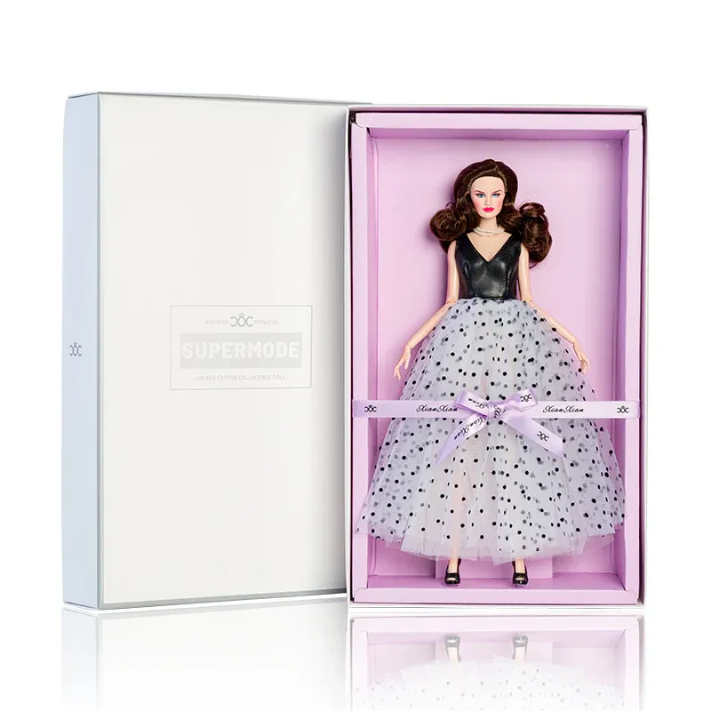 PRE-SALE: 2025 Xian Xian Supermodel &quot;Black Elegance&quot; Tina Dressed Fashion Doll-Y81+FR15
