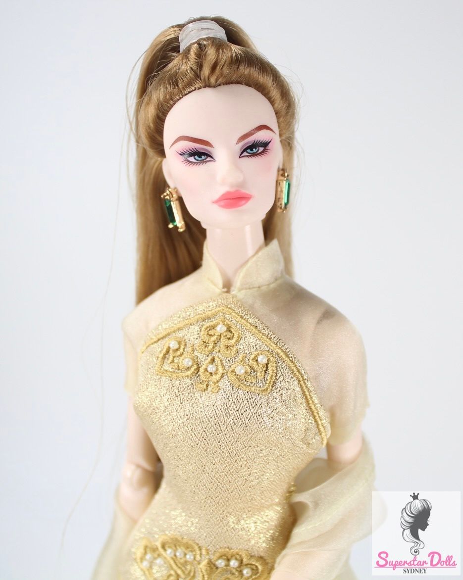 Xian Xian Supermodel X JHD  &quot;Gold Qipao&quot; Gala Dressed Doll