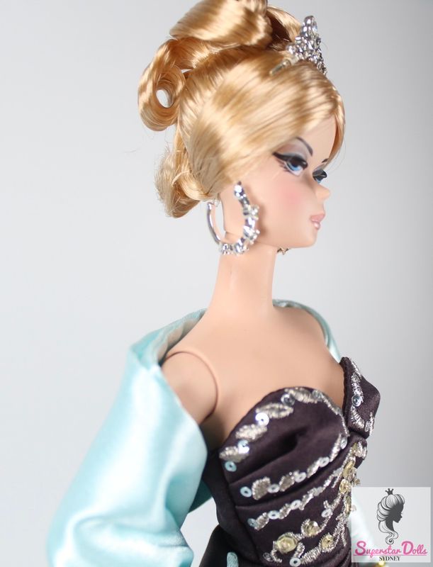 1 x Pair of Handmade Metal Silver Jewelled Hoop Earrings for 1:6/11.5-13&quot; Fashion Dolls