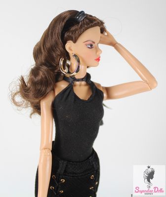 1 x Pair of Handmade Metal Gold Chunky Hoops for 1:6/11.5-13&quot; Fashion Dolls