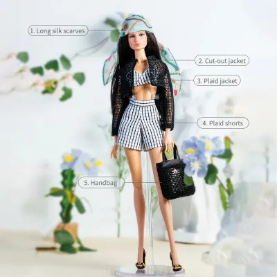 "Wondering" Fashion Set + Handmade Shoes for Barbie/Integrity Toys &amp; Similar Sized Fashion Dolls 11.5-12.5"-Y222+P42