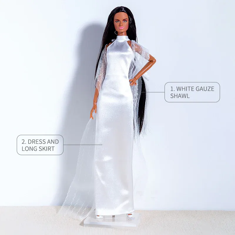"White Dress" Fashion Set for Barbie/Integrity Toys &amp; Similar Sized Fashion Dolls 11.5-12.5"-Y173